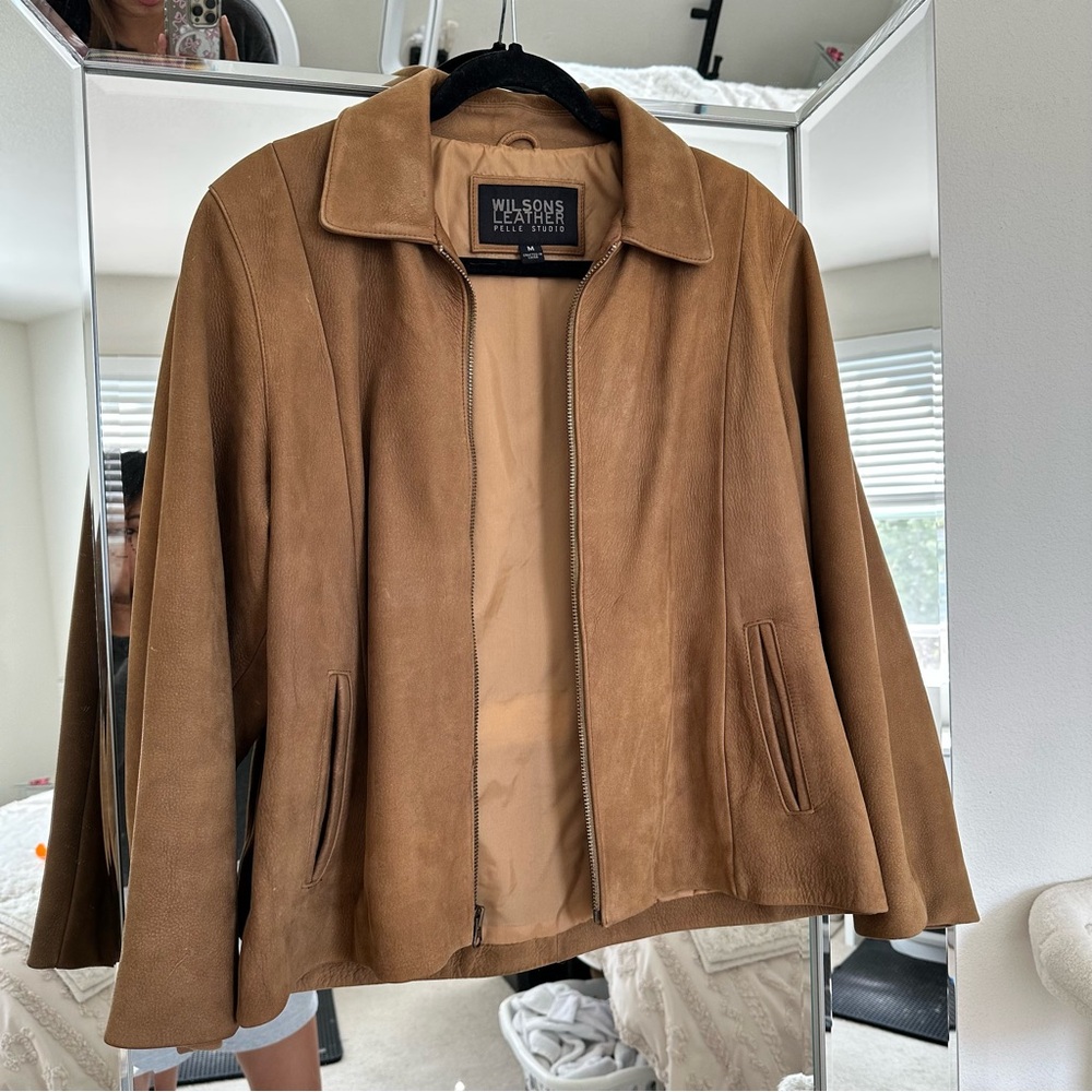 Wilsons Suede Leather Tan Jacket